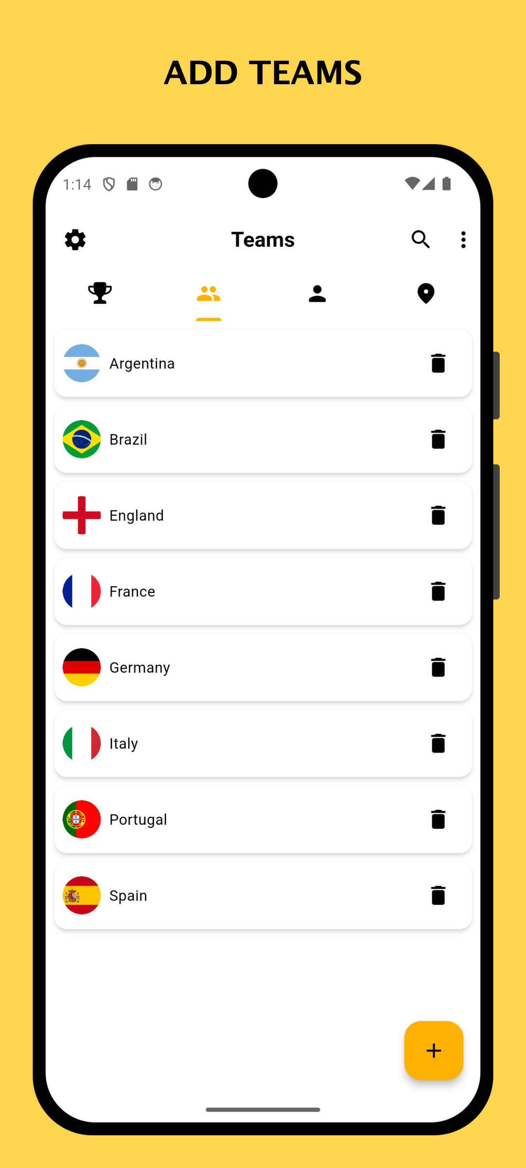 اسکرین شات 2 برنامه Winner - Tournament Maker App