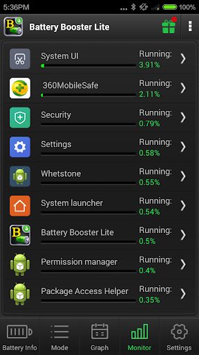 اسکرین شات 4 برنامه Battery Booster Lite