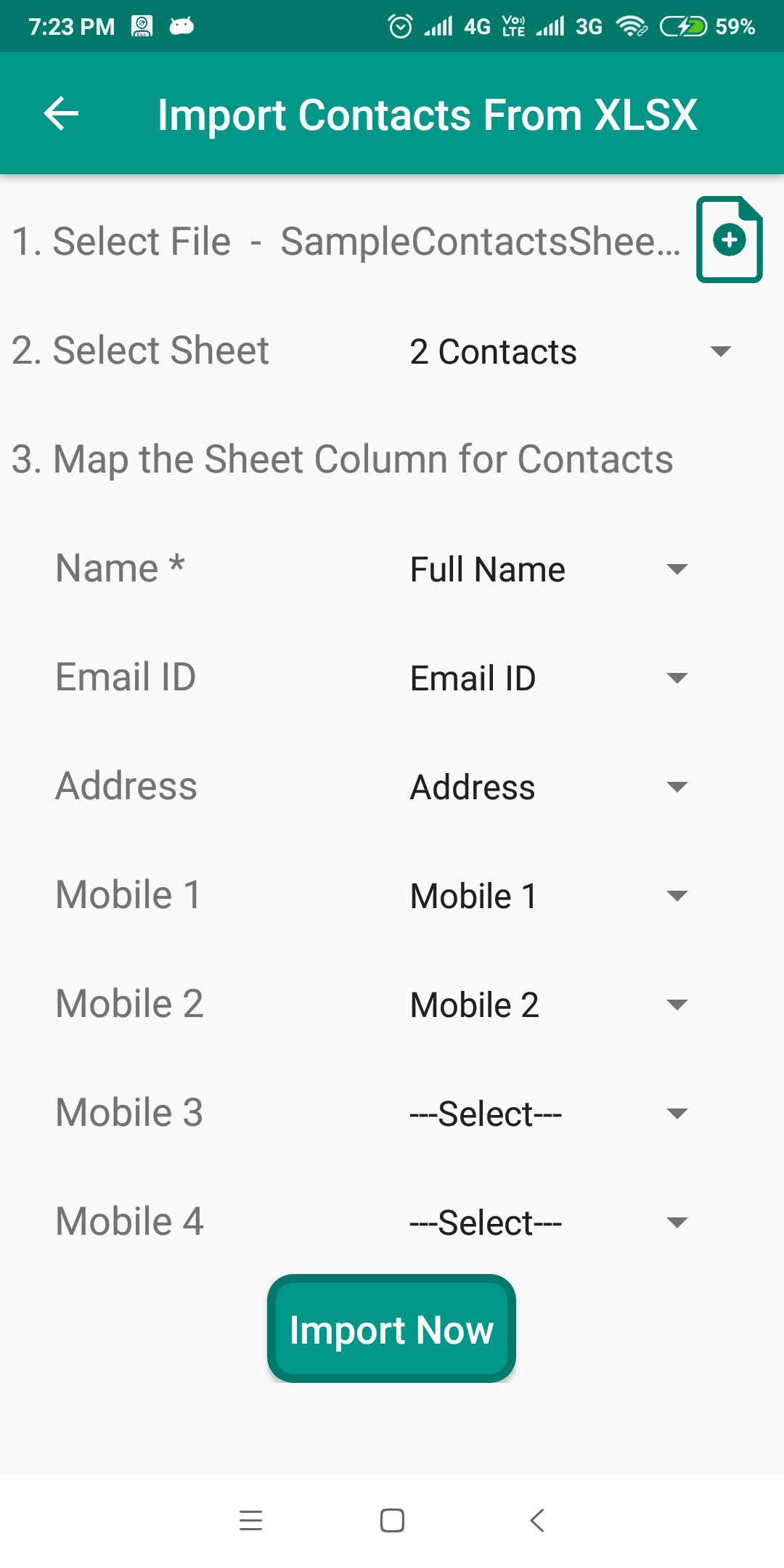 اسکرین شات 6 برنامه Contact To Excel