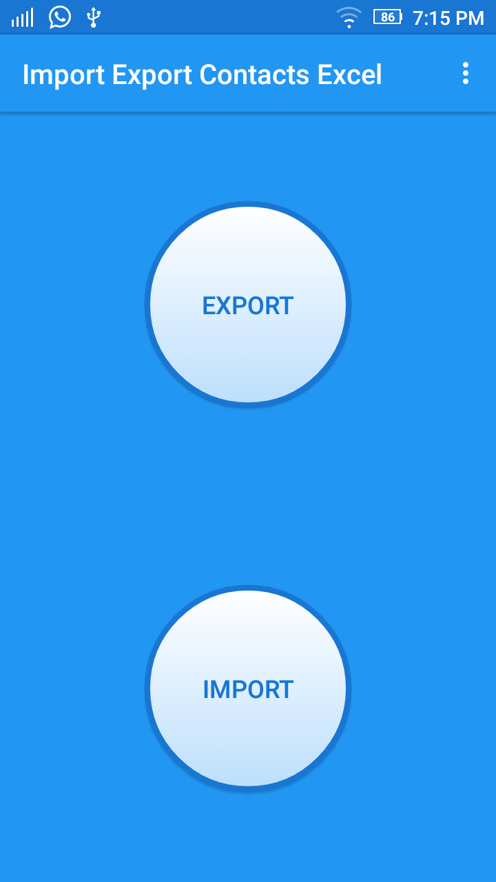 اسکرین شات 1 برنامه Import Export Contacts Excel
