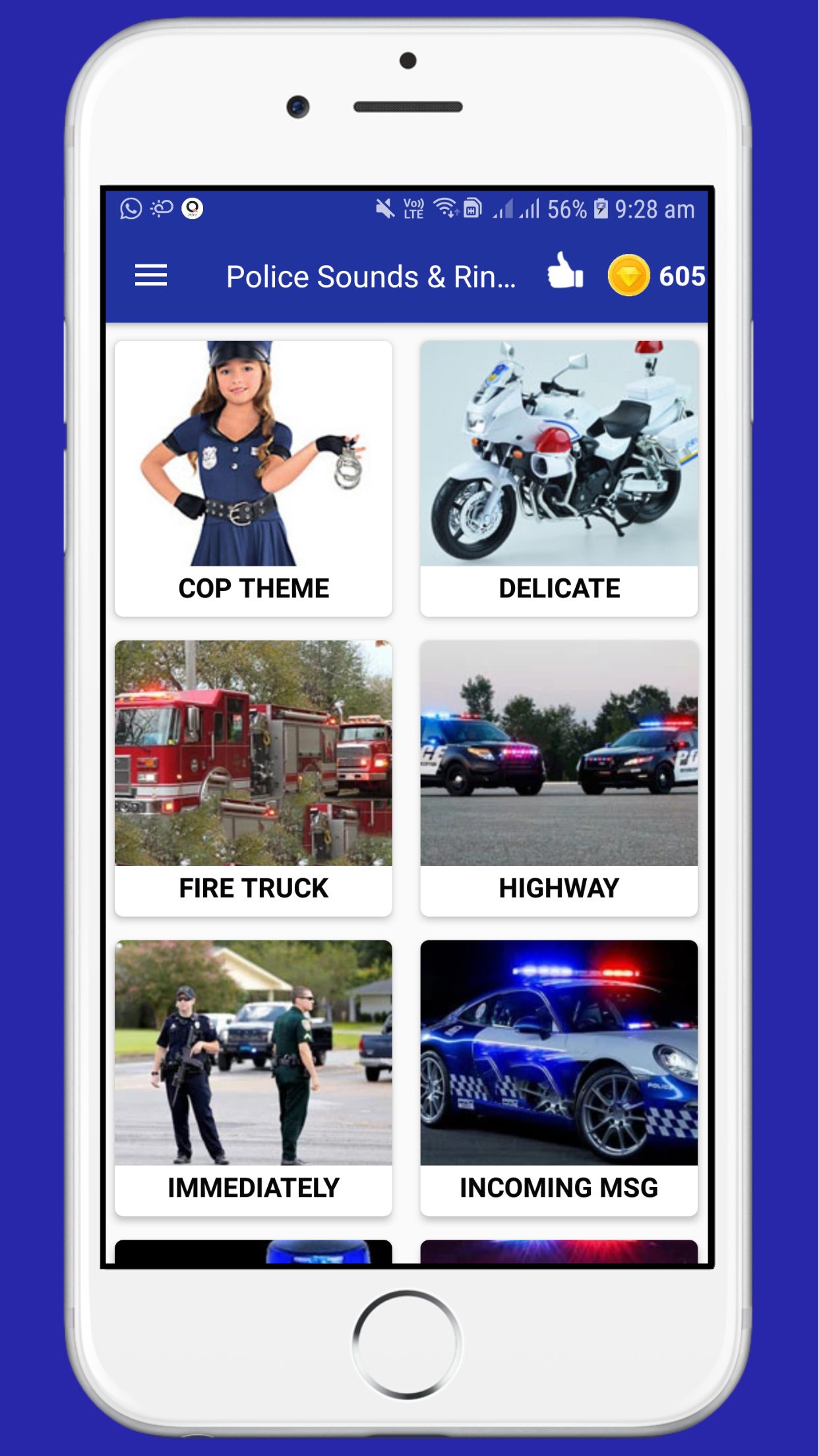 اسکرین شات 2 برنامه Police Sounds Ringtones