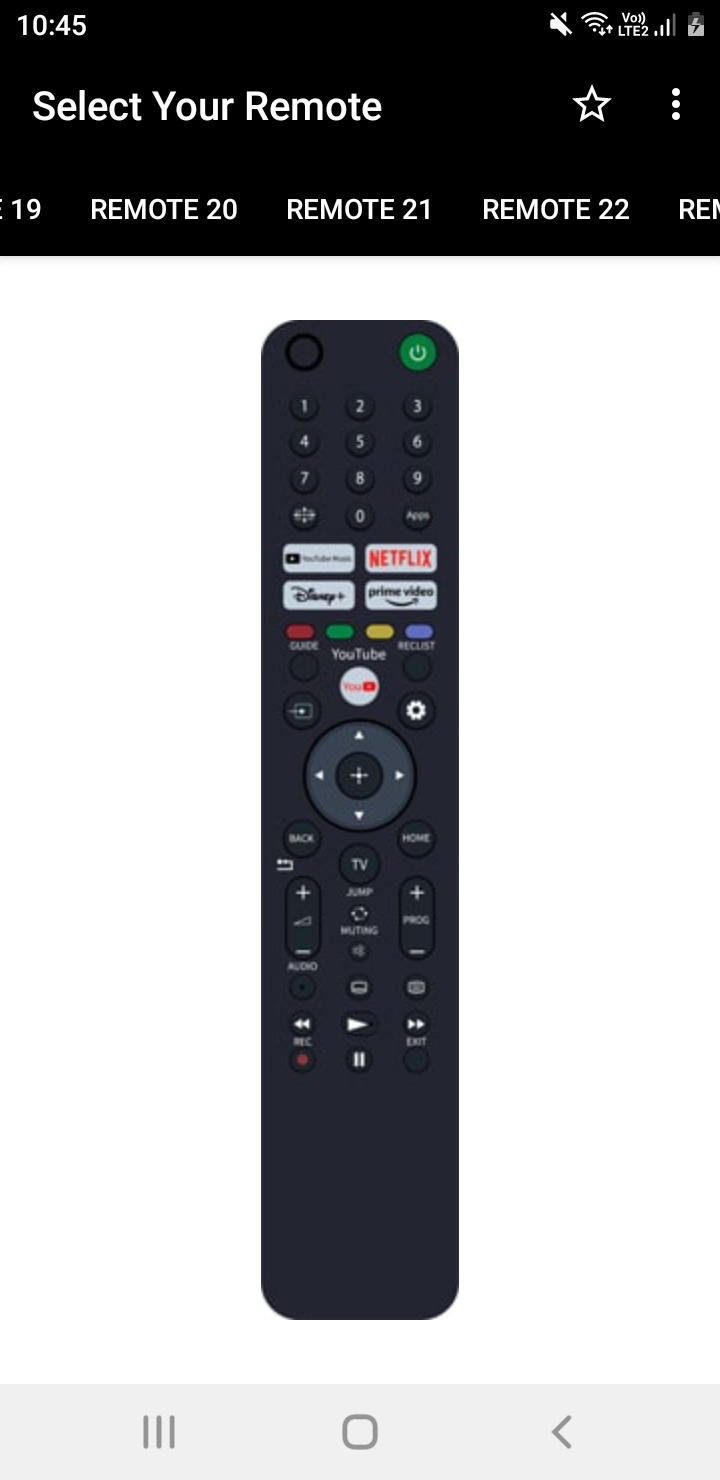 اسکرین شات 2 برنامه Sony TV Remote
