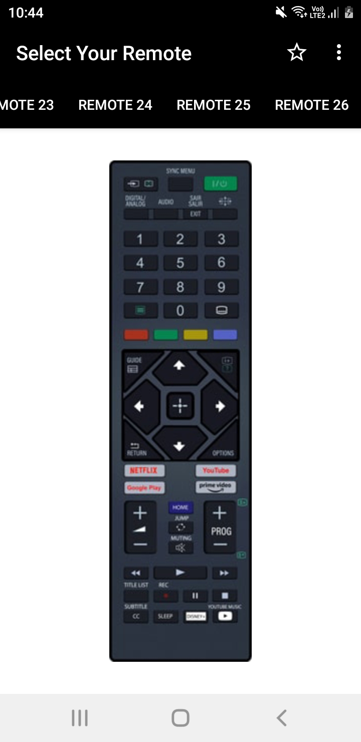 اسکرین شات 3 برنامه Sony TV Remote