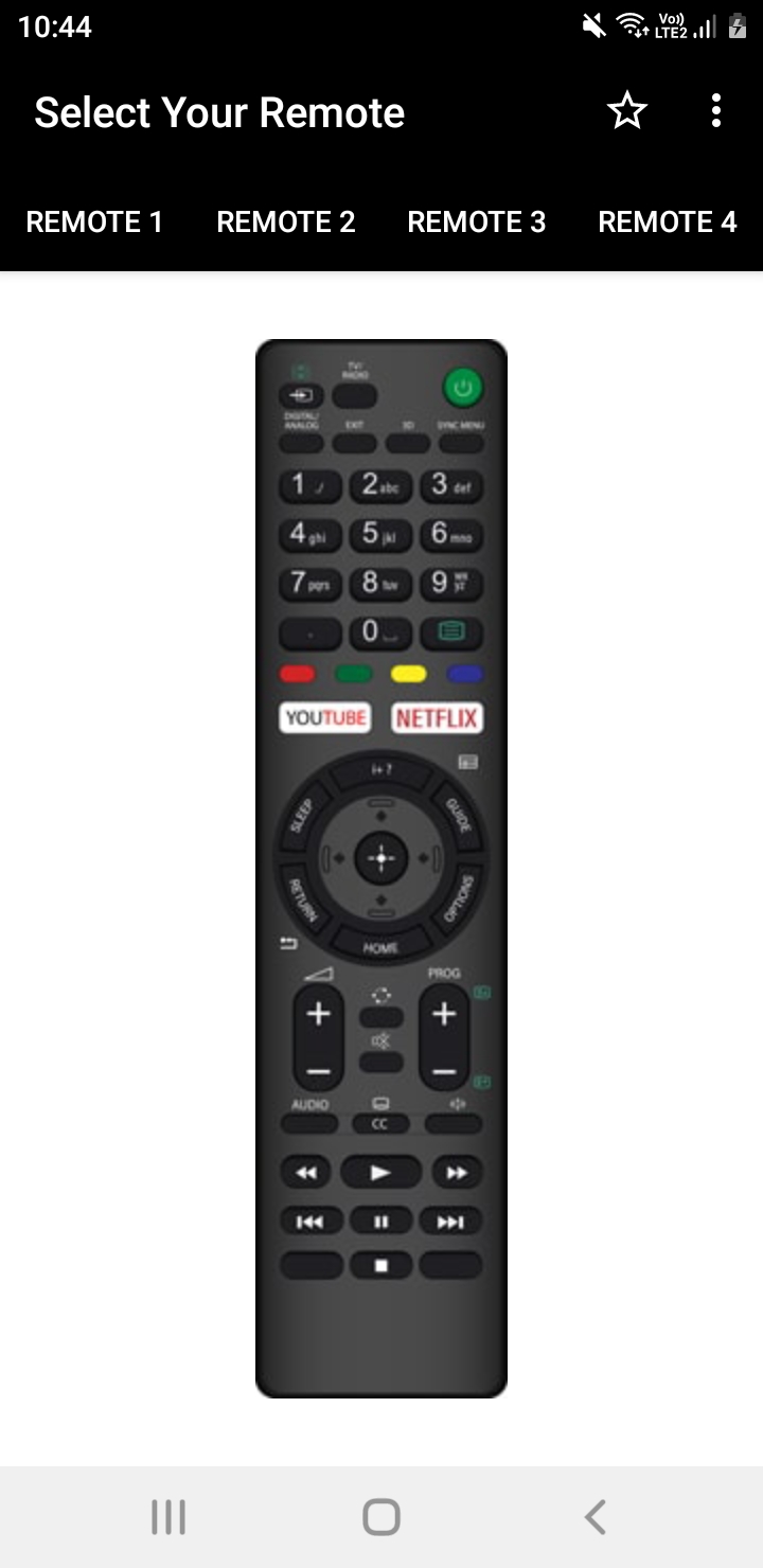 اسکرین شات 1 برنامه Sony TV Remote