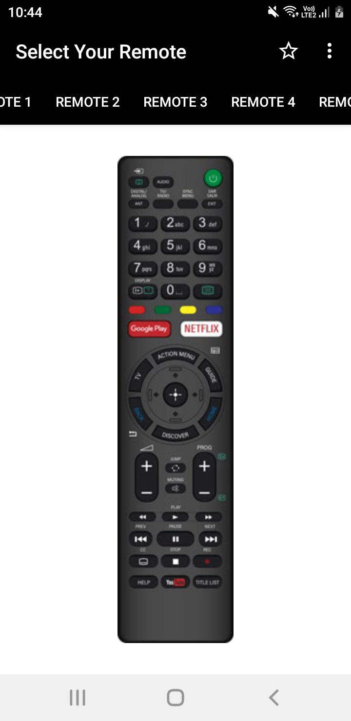 اسکرین شات 5 برنامه Sony TV Remote