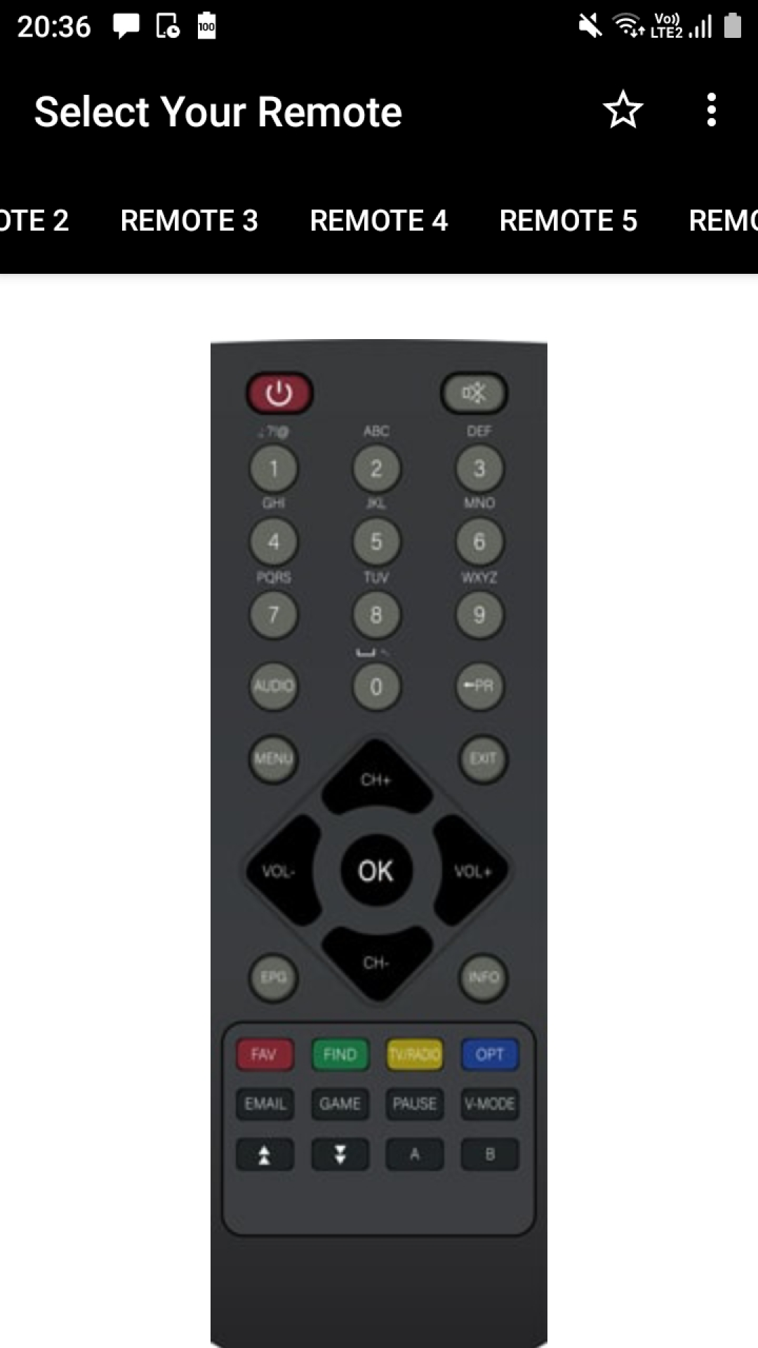 اسکرین شات 4 برنامه GTPL Remote Control Mobile App