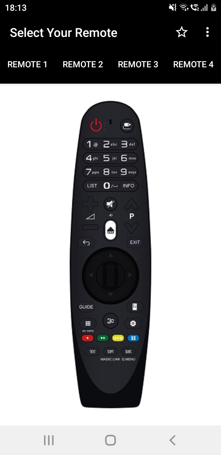 اسکرین شات 1 برنامه LG TV Remote