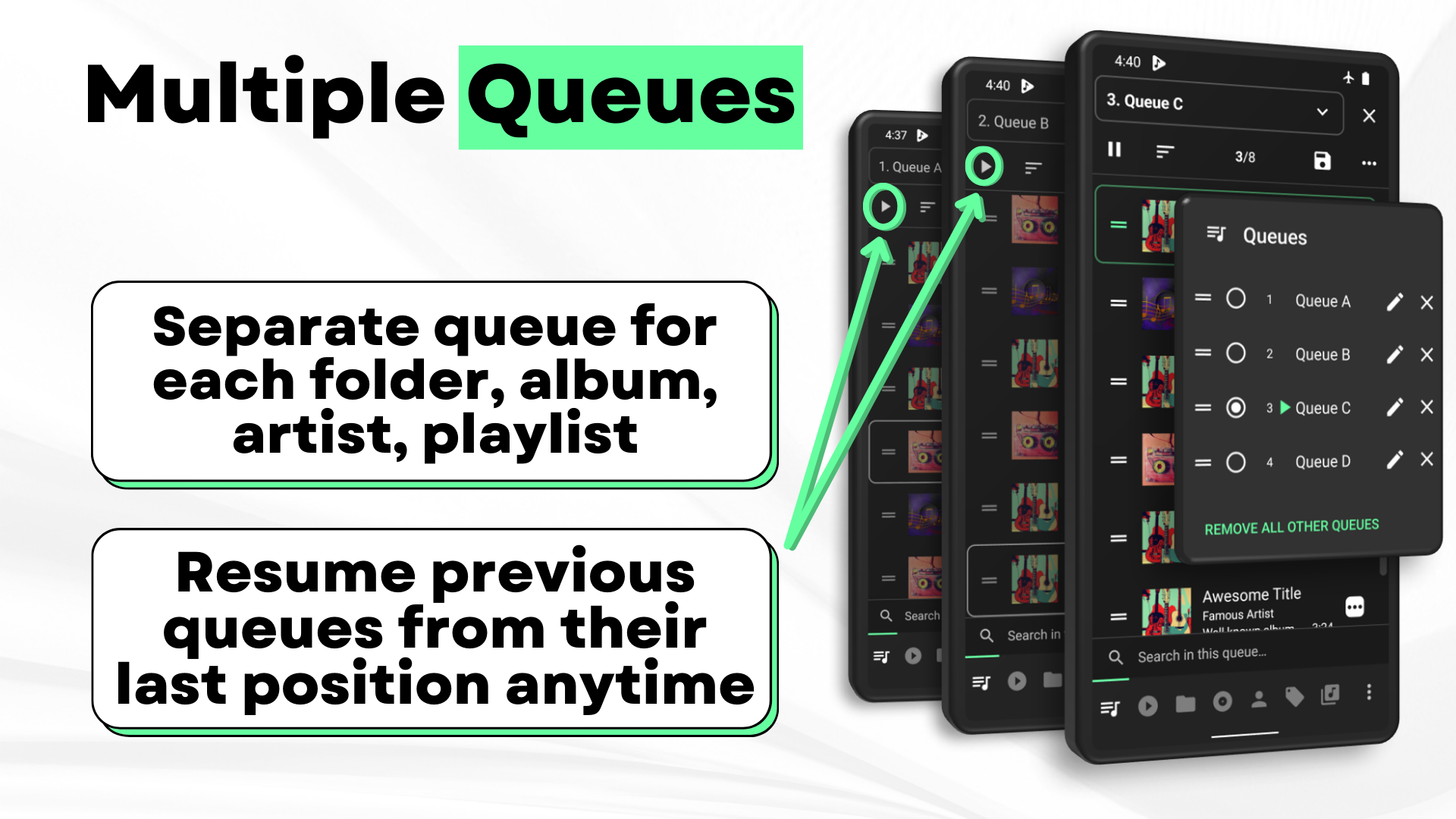 اسکرین شات 2 برنامه Musicolet Music Player