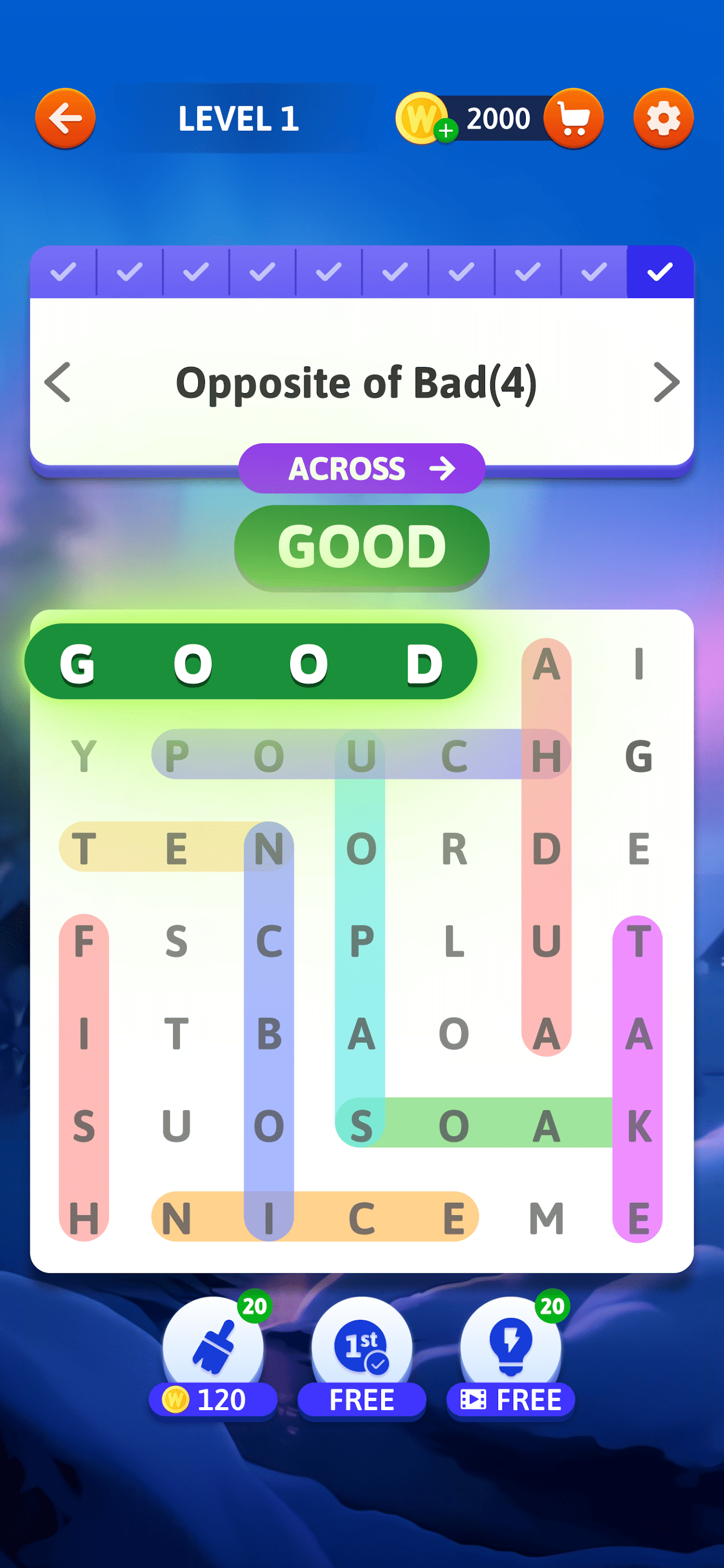 اسکرین شات 5 بازی Crossword Search: Word Puzzles