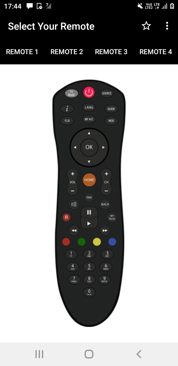 اسکرین شات 1 برنامه Remote Control For Dish TV