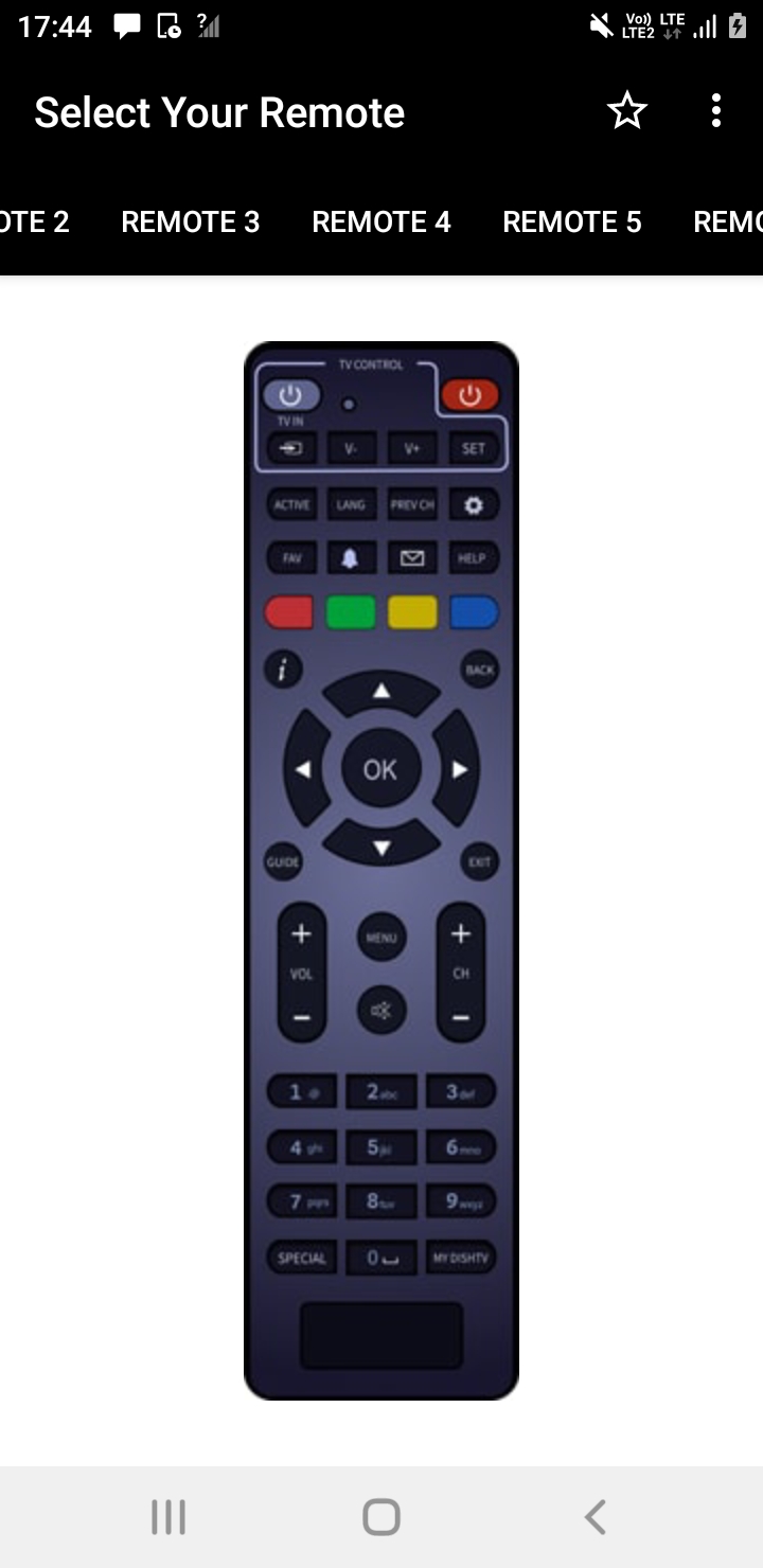 اسکرین شات 3 برنامه Remote Control For Dish TV
