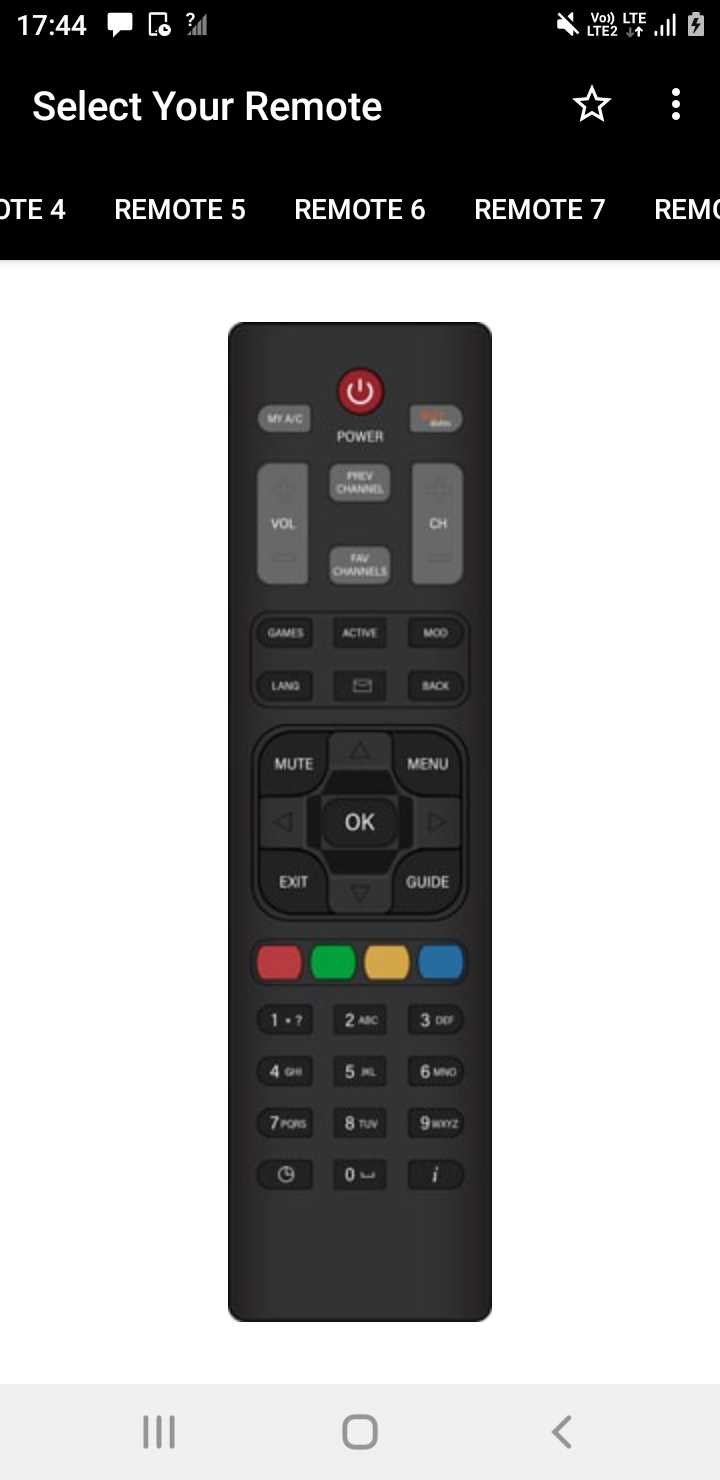 اسکرین شات 5 برنامه Remote Control For Dish TV