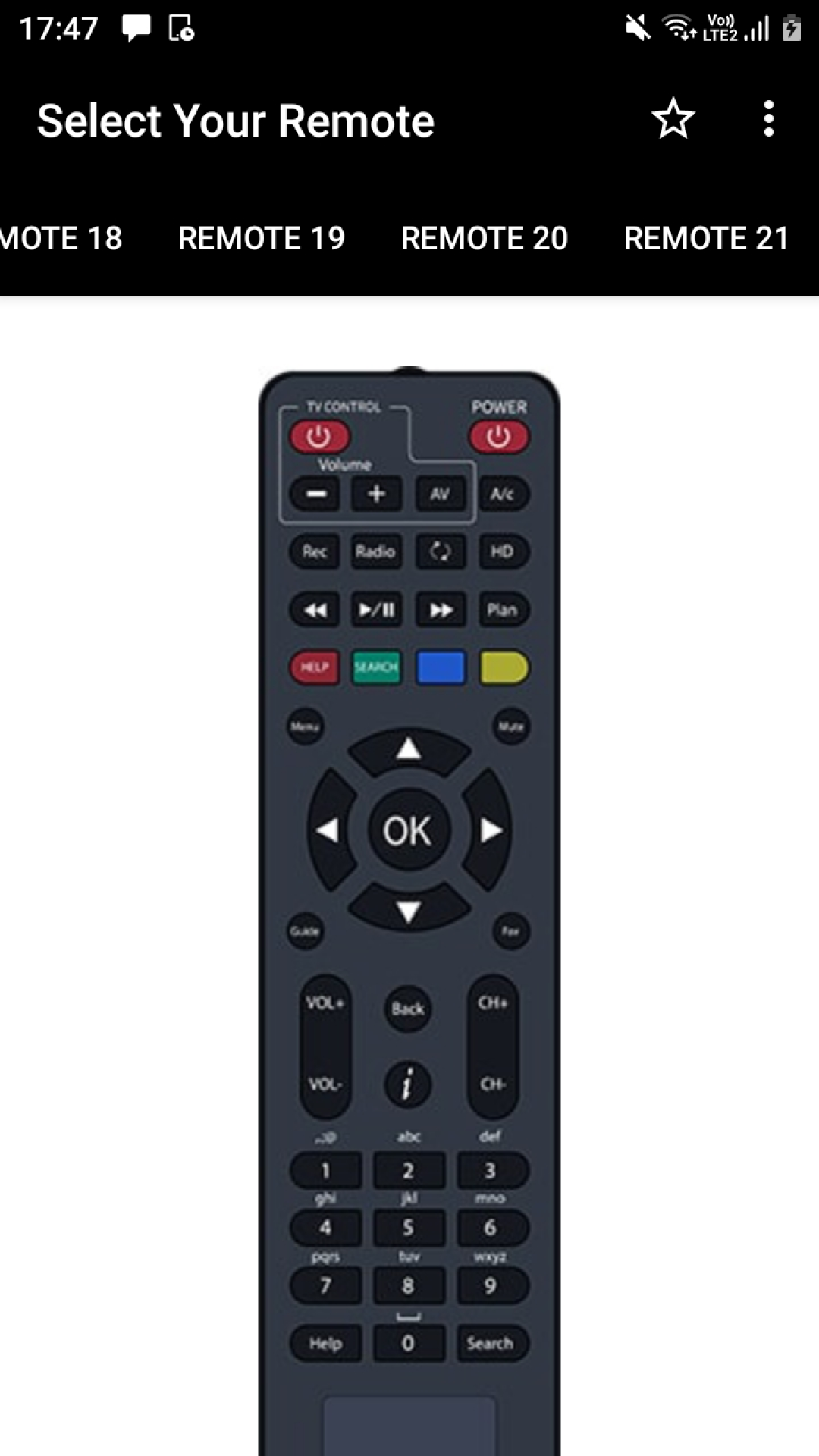 اسکرین شات 8 برنامه Hathway Remote Control