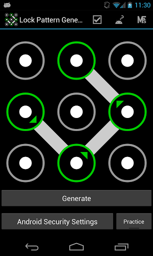 اسکرین شات 1 برنامه Lock Pattern Generator