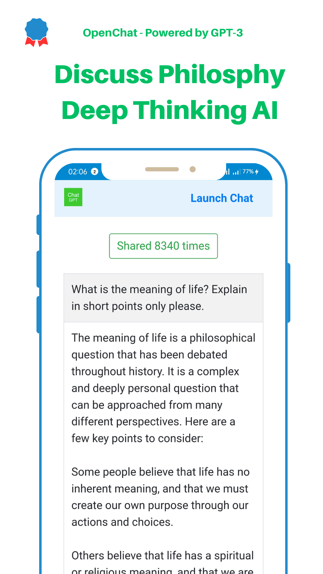 اسکرین شات 5 برنامه OpenChat AI - Smart AI Chatbot