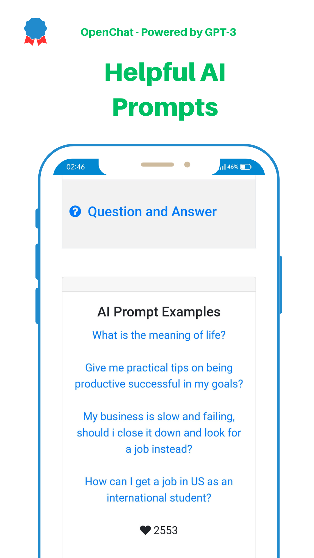 اسکرین شات 2 برنامه OpenChat AI - Smart AI Chatbot