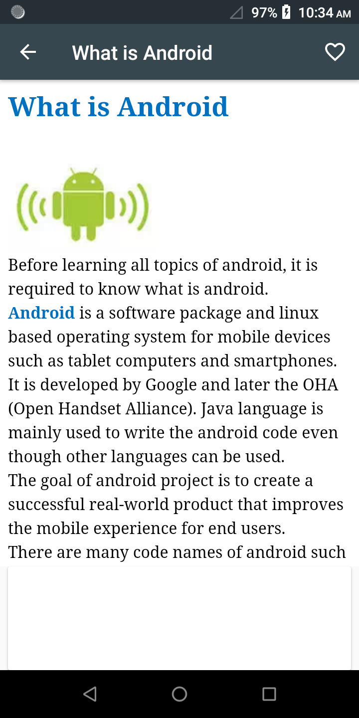اسکرین شات 4 برنامه Learn - Android Development