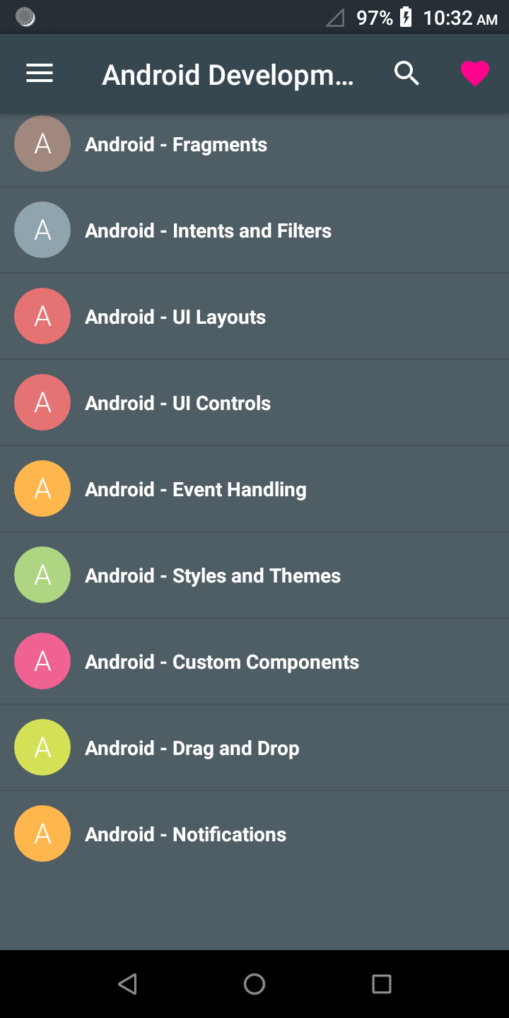 اسکرین شات 5 برنامه Learn - Android Development