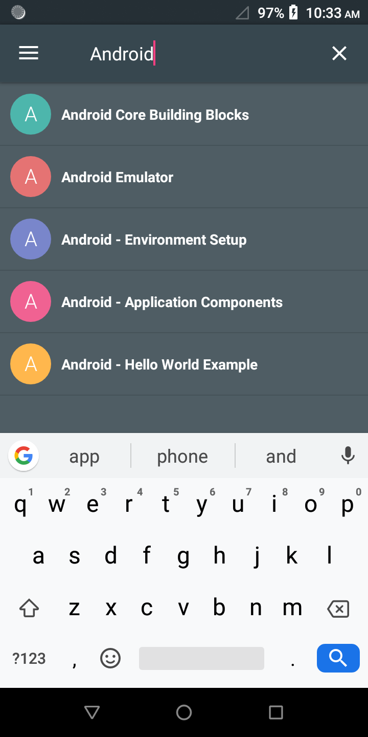 اسکرین شات 7 برنامه Learn - Android Development