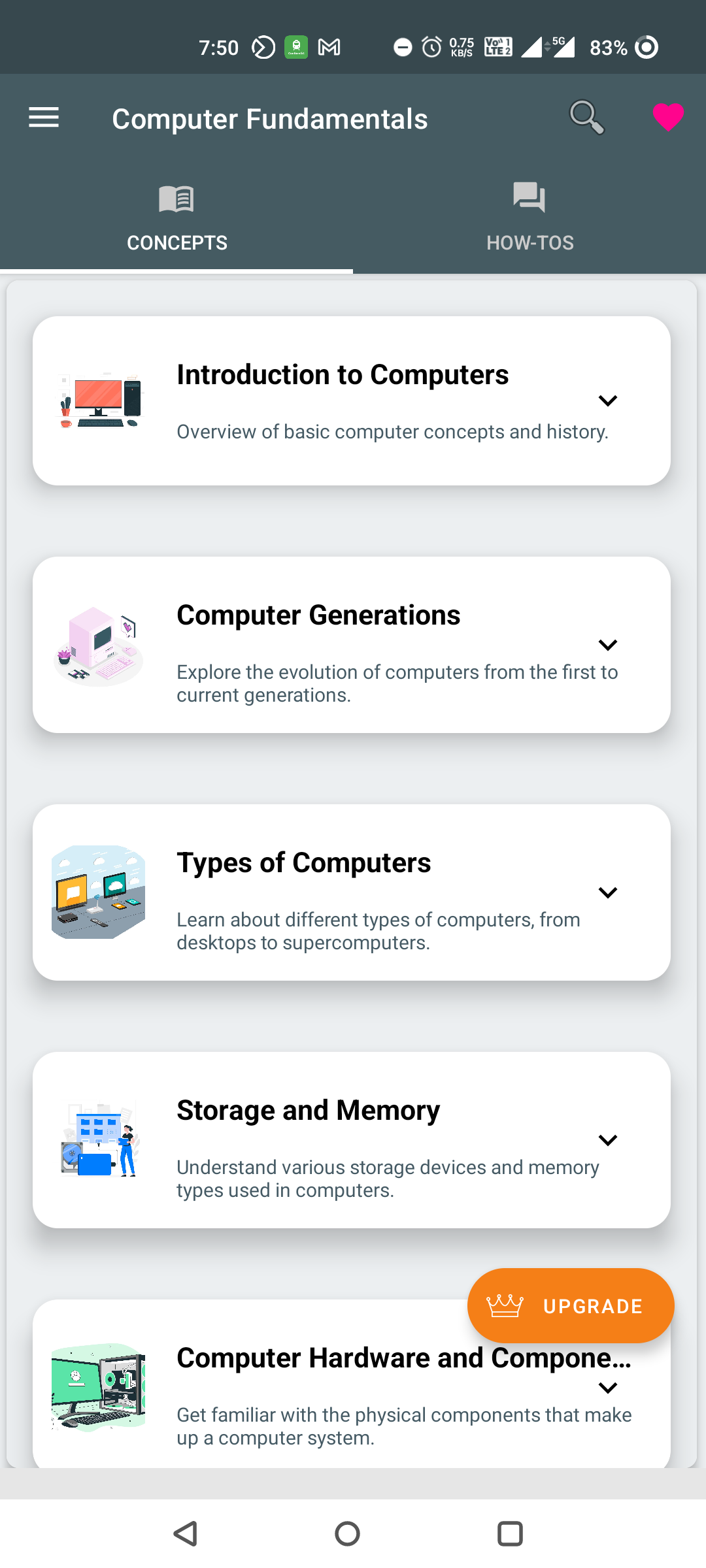 اسکرین شات 1 برنامه Computer Fundamentals