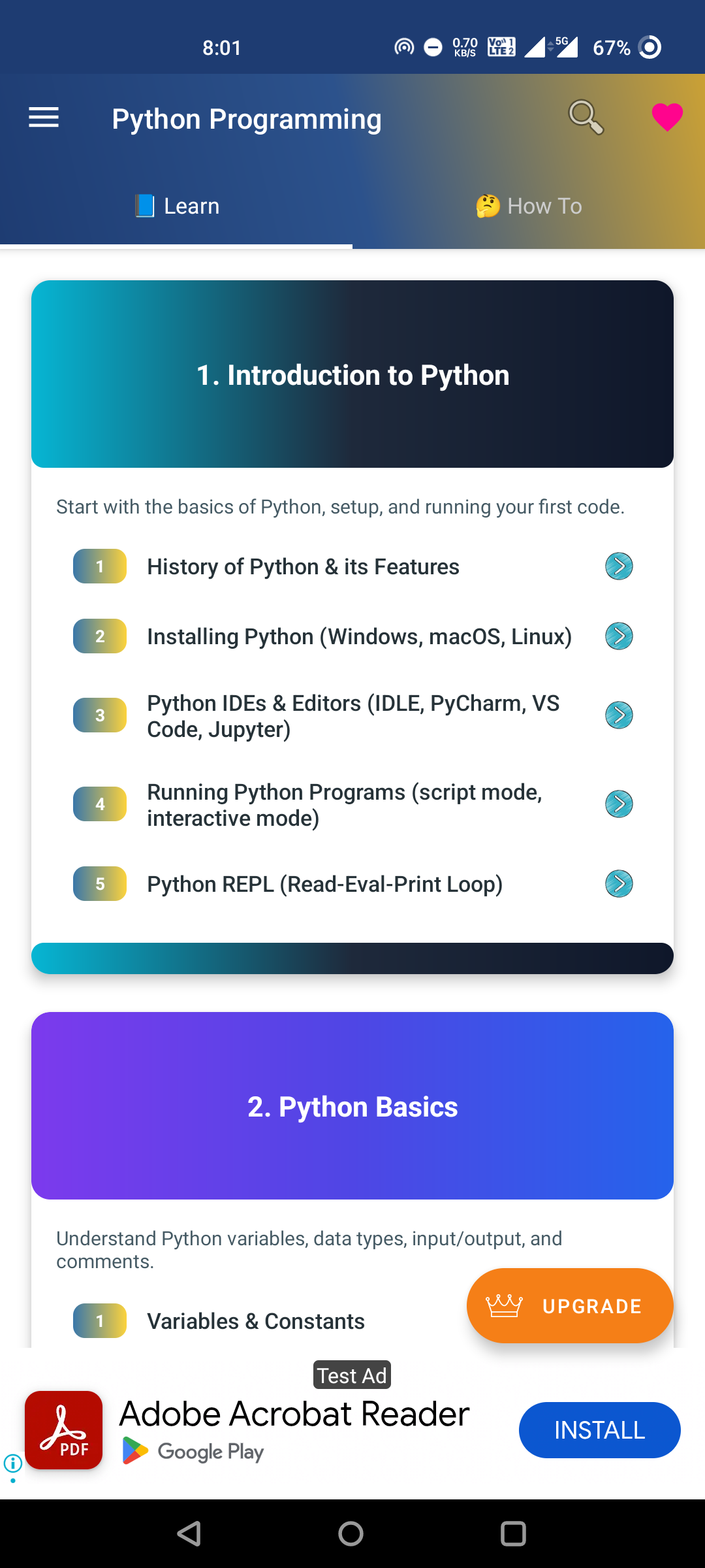 اسکرین شات 1 برنامه Learn - Python Programming