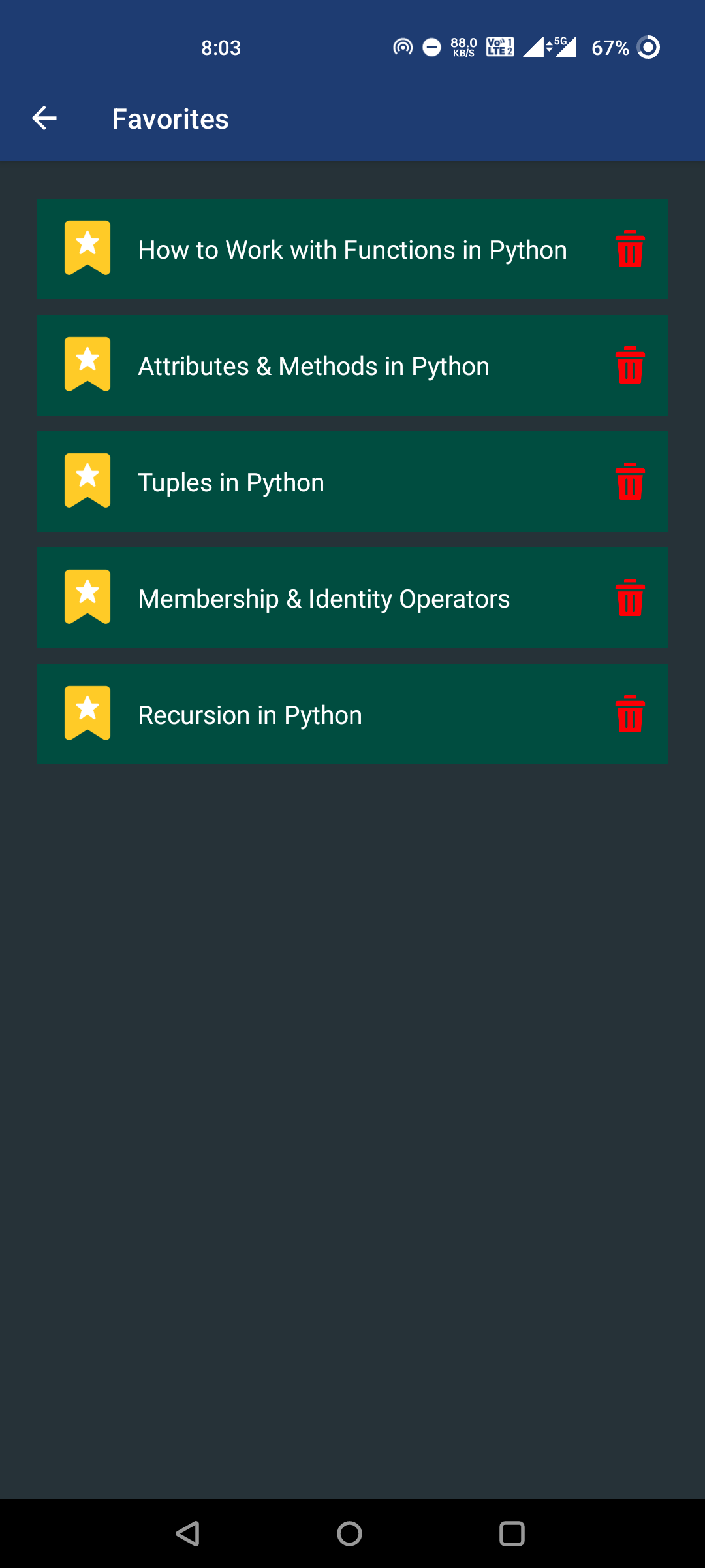 اسکرین شات 5 برنامه Learn - Python Programming