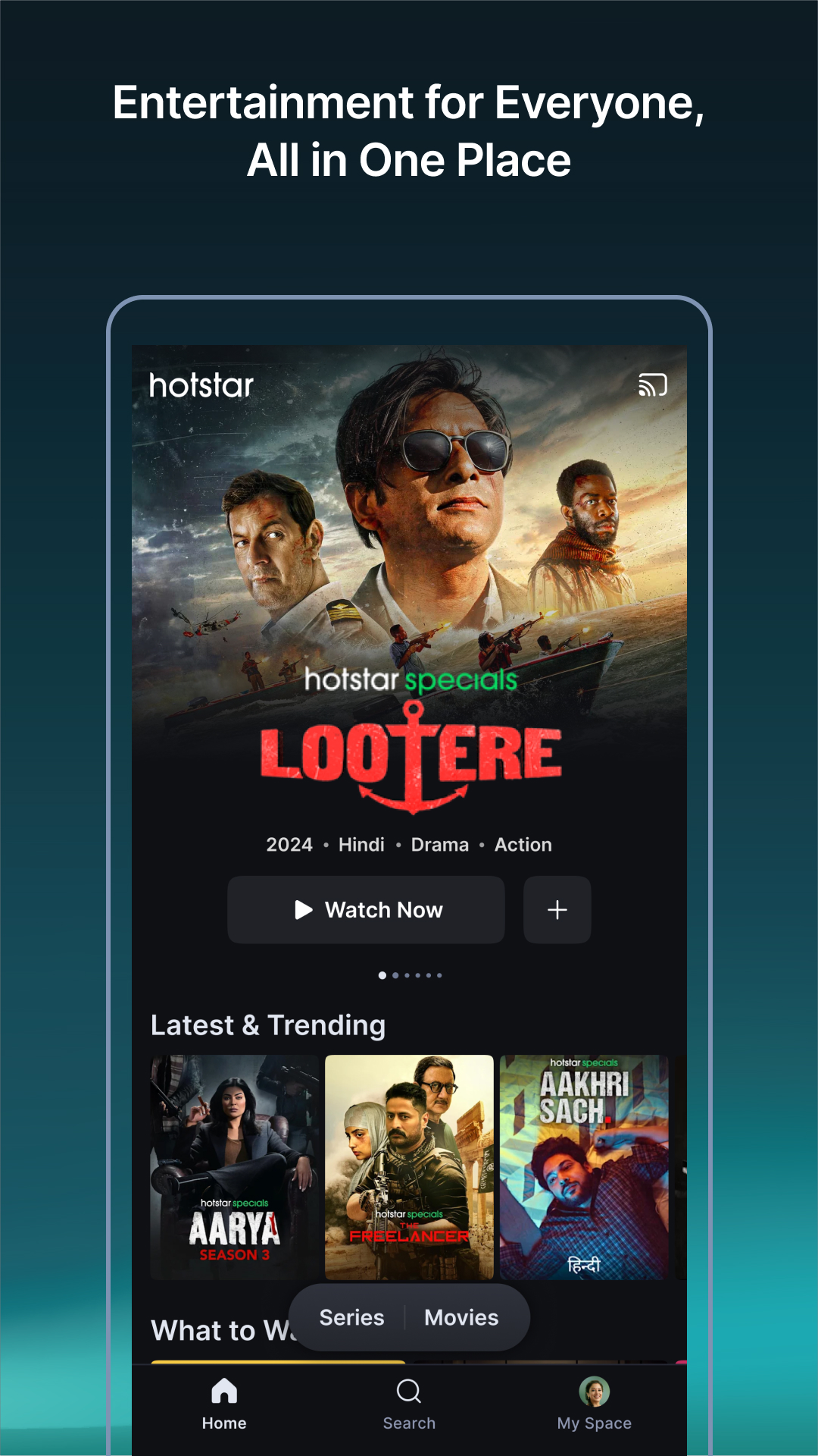 اسکرین شات 1 برنامه Hotstar