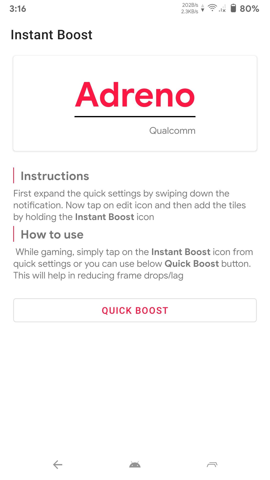 اسکرین شات 2 برنامه Instant Boost : Addon