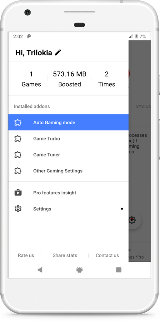 اسکرین شات 1 برنامه Gamers GLTool with Game Tuner