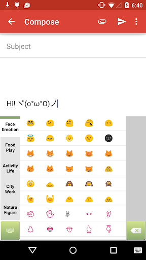 اسکرین شات 3 برنامه Emoticon Keyboard (with Emoji)
