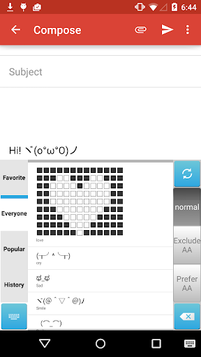 اسکرین شات 4 برنامه Emoticon Keyboard (with Emoji)