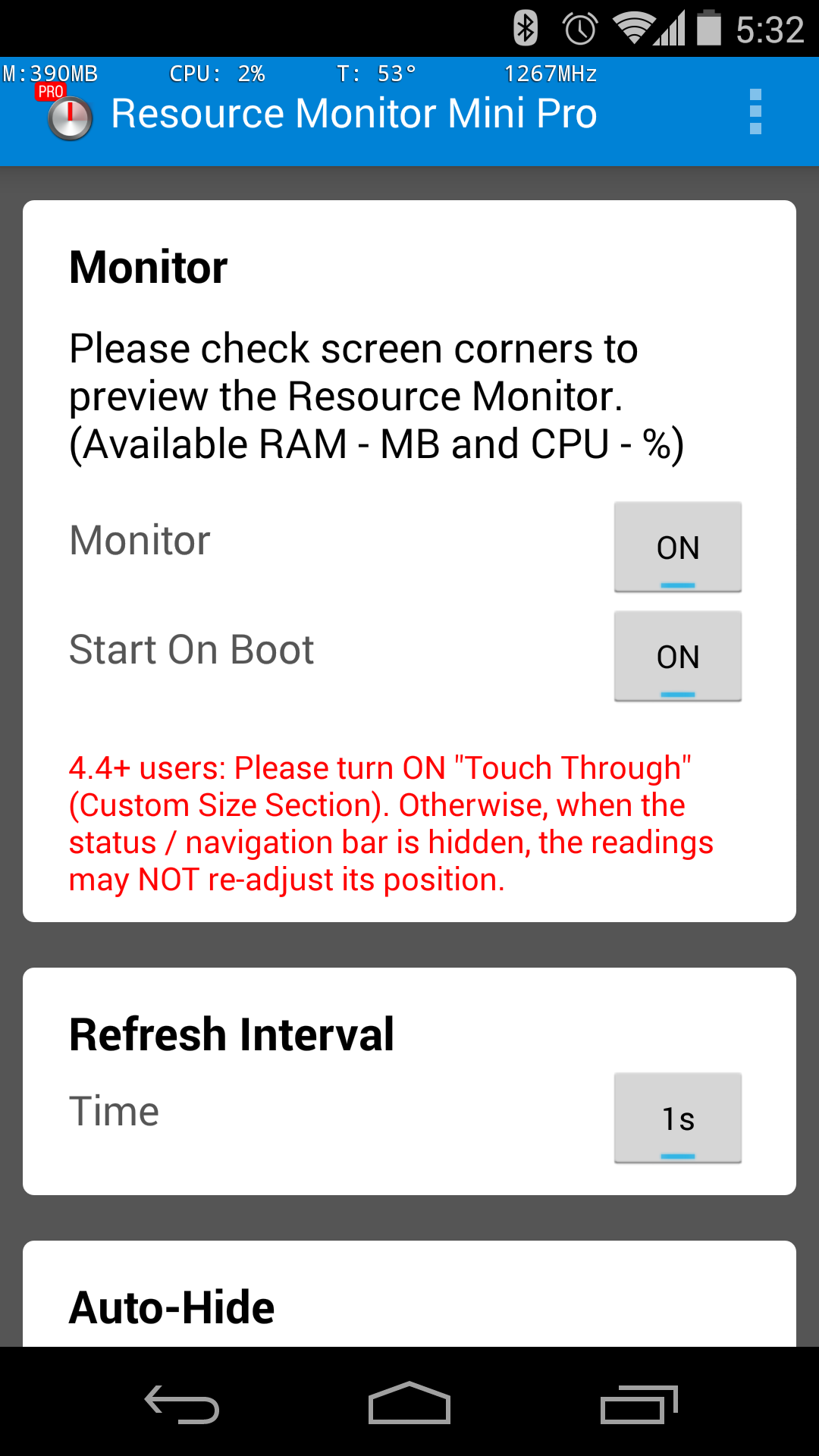 اسکرین شات 4 برنامه Resource Monitor Mini