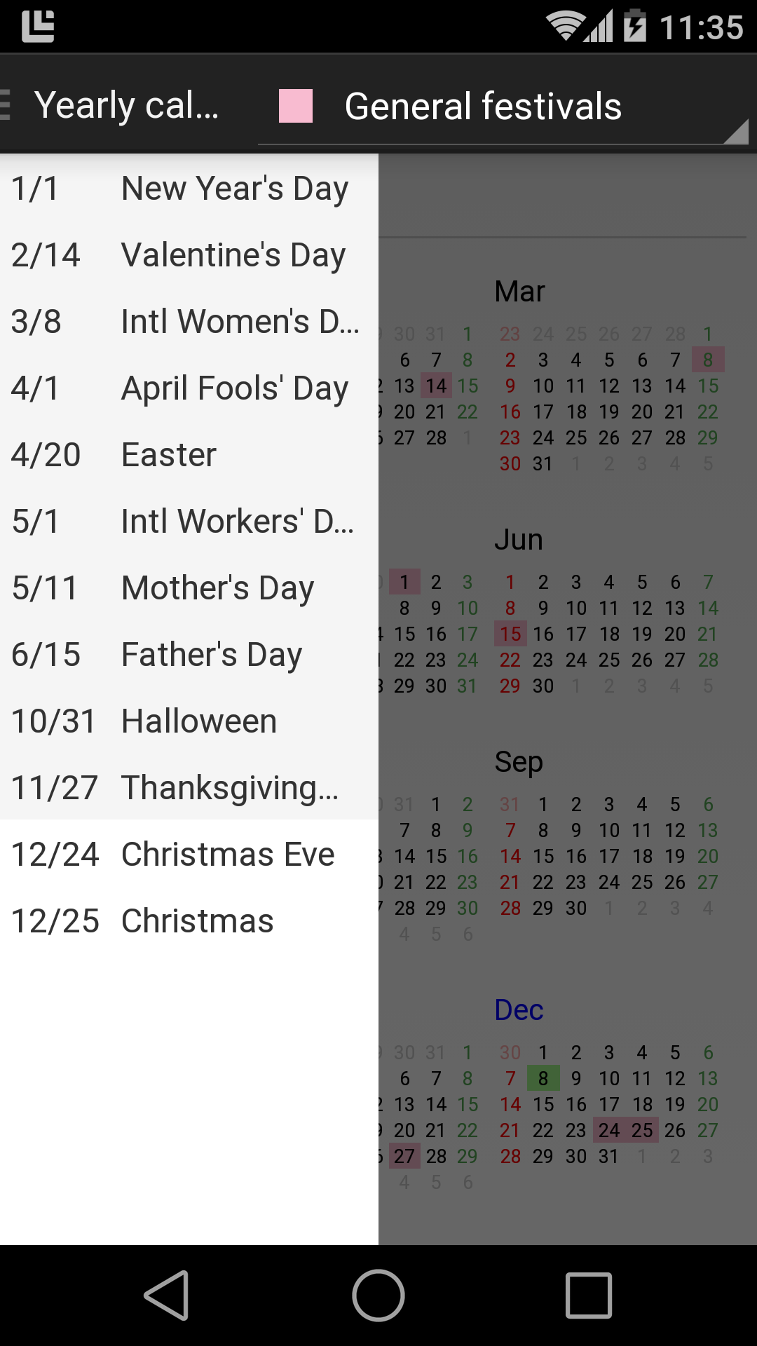 اسکرین شات 7 برنامه Calendar N