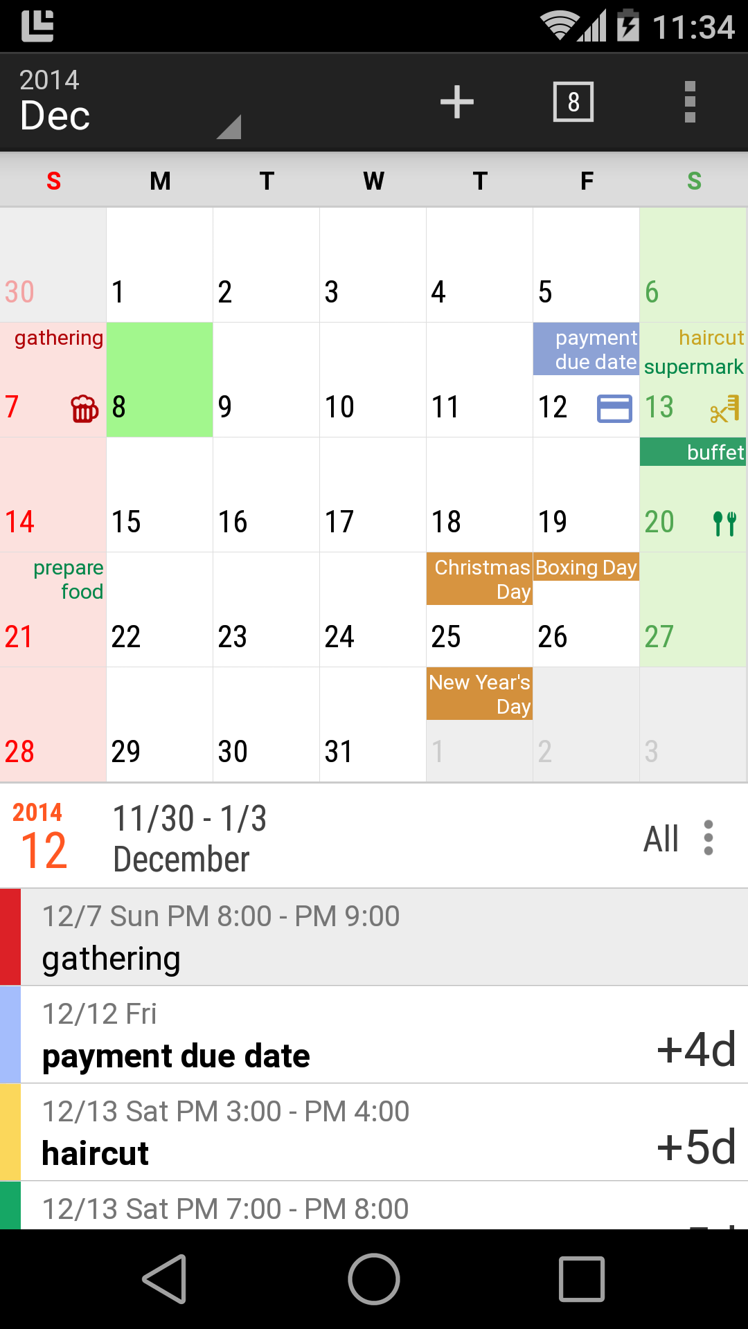 اسکرین شات 4 برنامه Calendar N