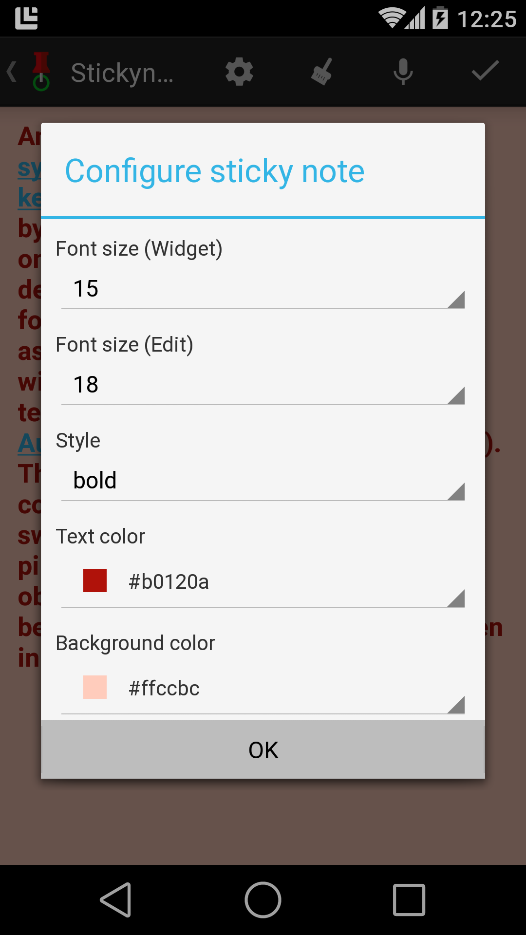 اسکرین شات 4 برنامه Stickynote Widget