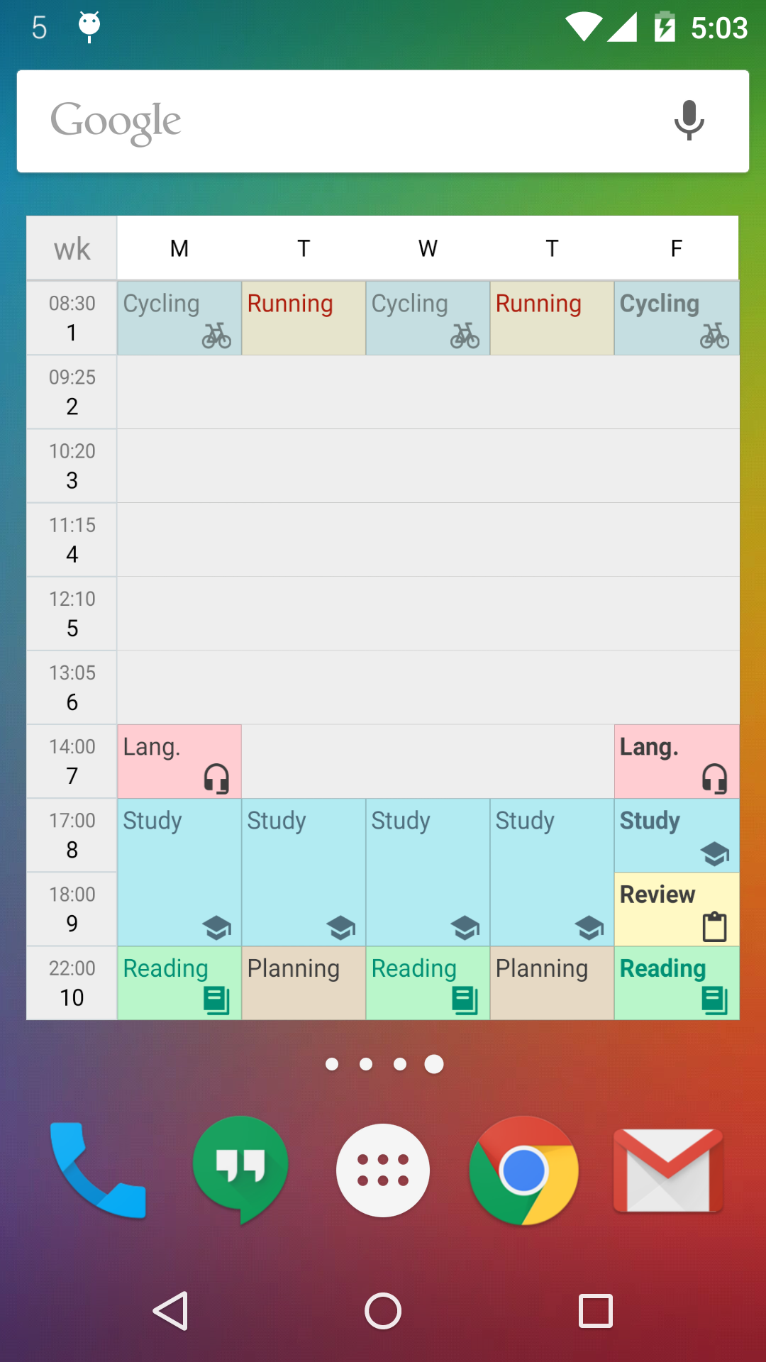 اسکرین شات 2 برنامه Timetable (Widget)