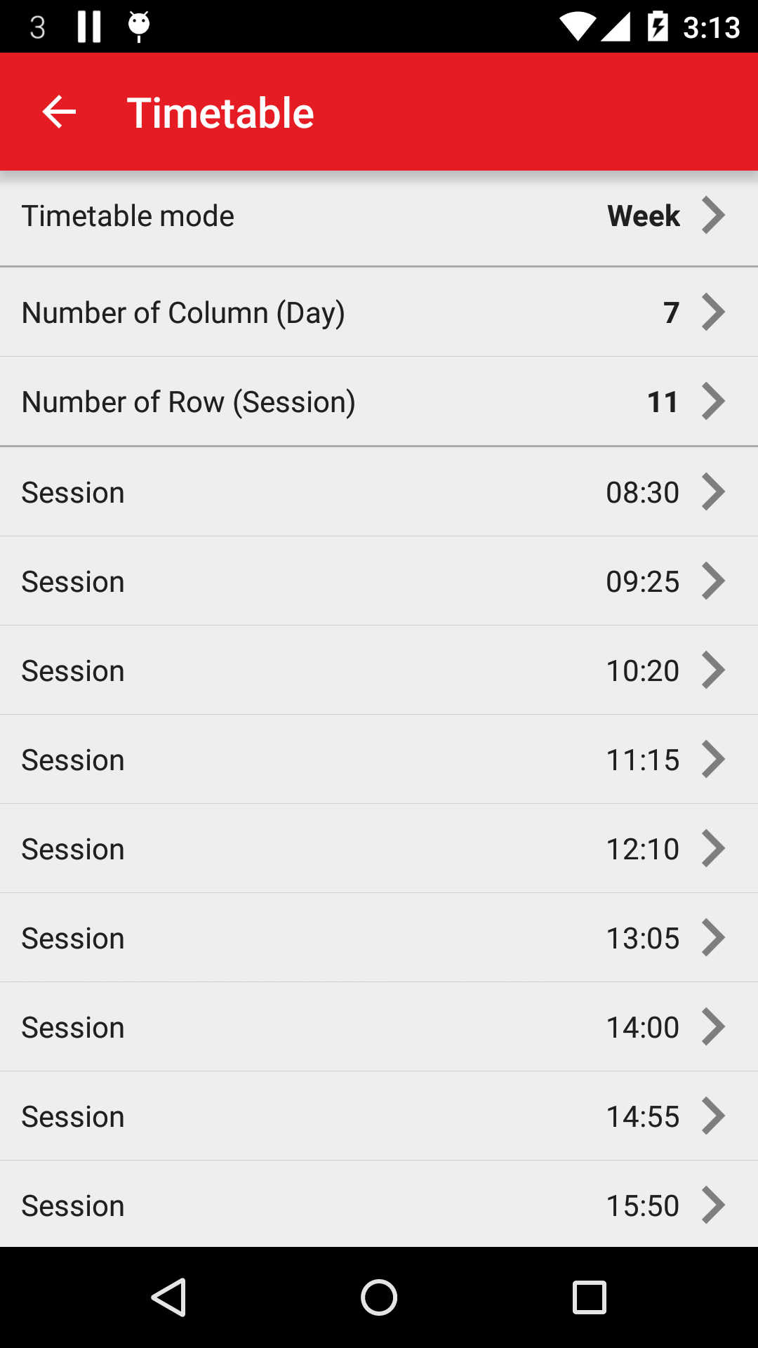 اسکرین شات 6 برنامه Timetable (Widget)