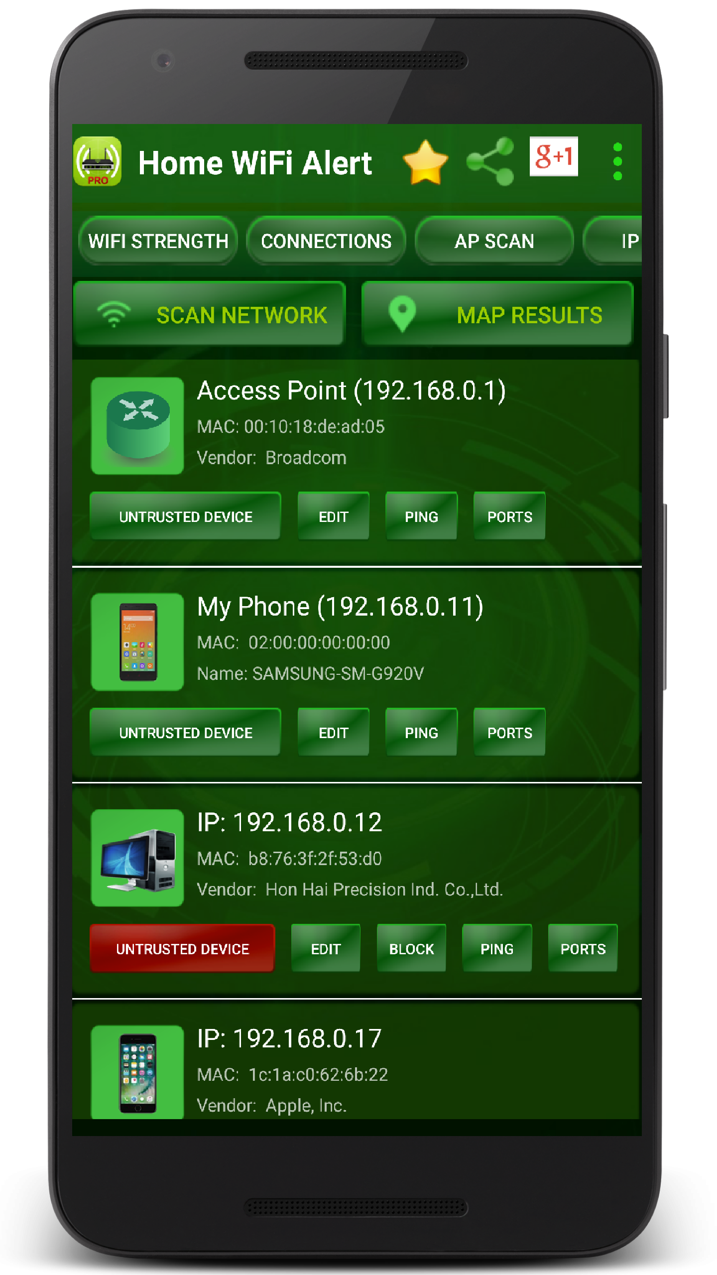 اسکرین شات 1 برنامه Home WiFi Alert