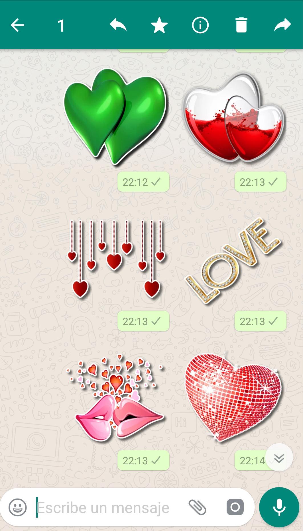 اسکرین شات 6 برنامه WASticker Love Stickers