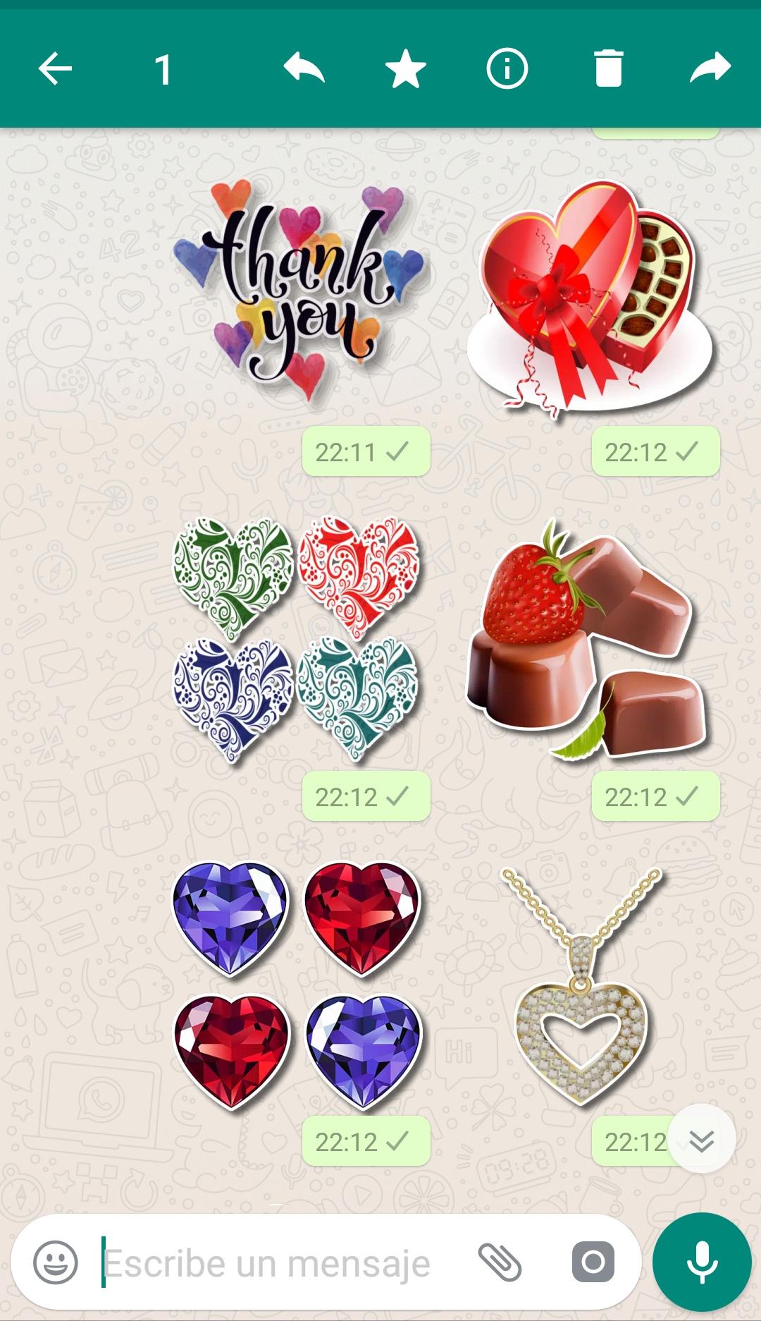 اسکرین شات 5 برنامه WASticker Love Stickers
