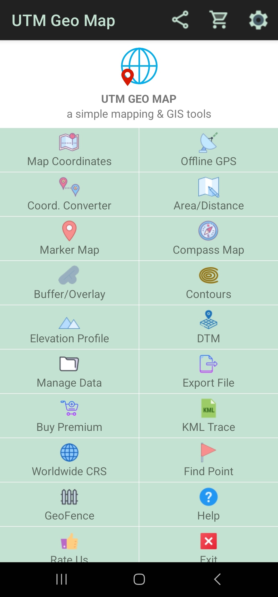 اسکرین شات 1 برنامه UTM Geo Map
