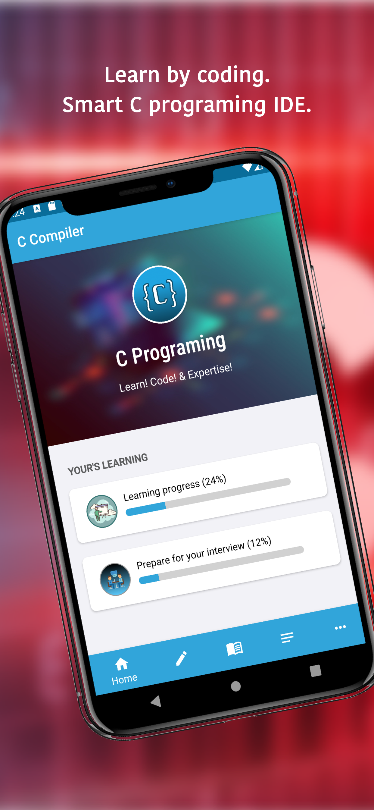اسکرین شات 1 برنامه C Compiler