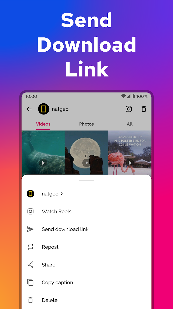 اسکرین شات 7 برنامه Downloader for Instagram: Video Photo Story Saver