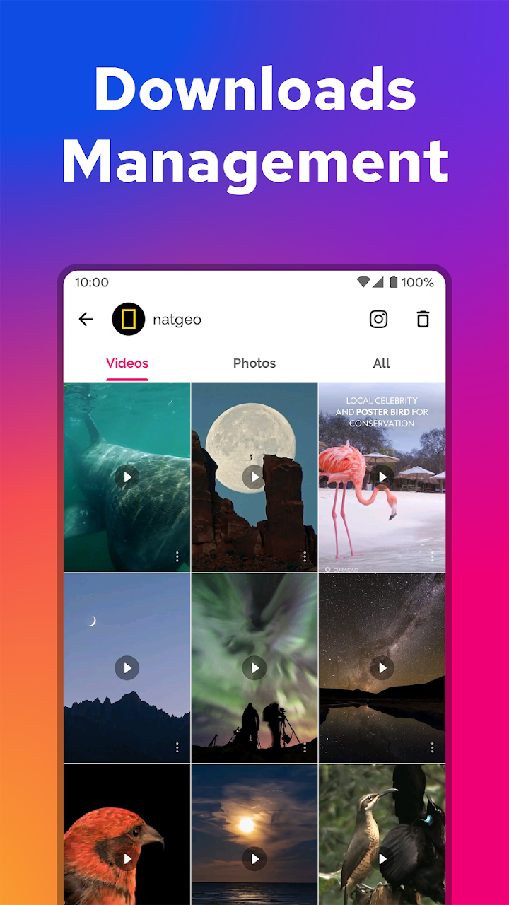 اسکرین شات 6 برنامه Downloader for Instagram: Video Photo Story Saver