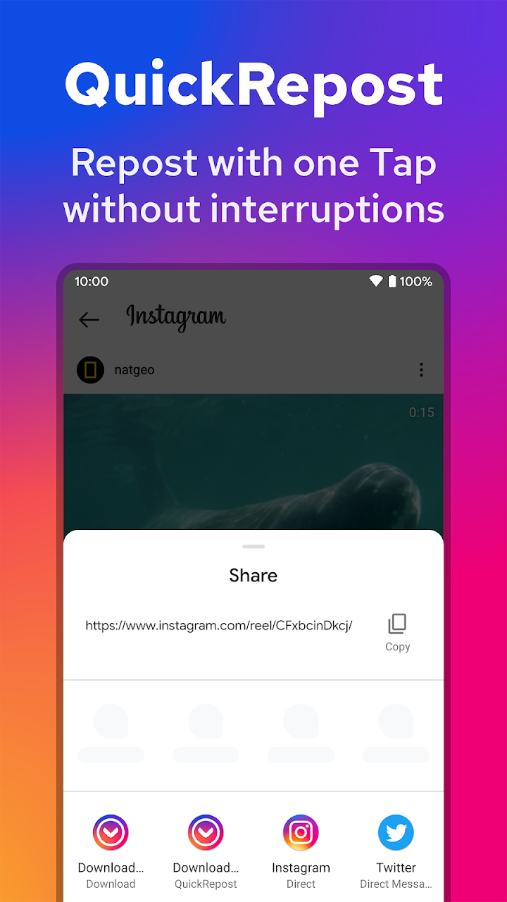 اسکرین شات 4 برنامه Downloader for Instagram: Video Photo Story Saver