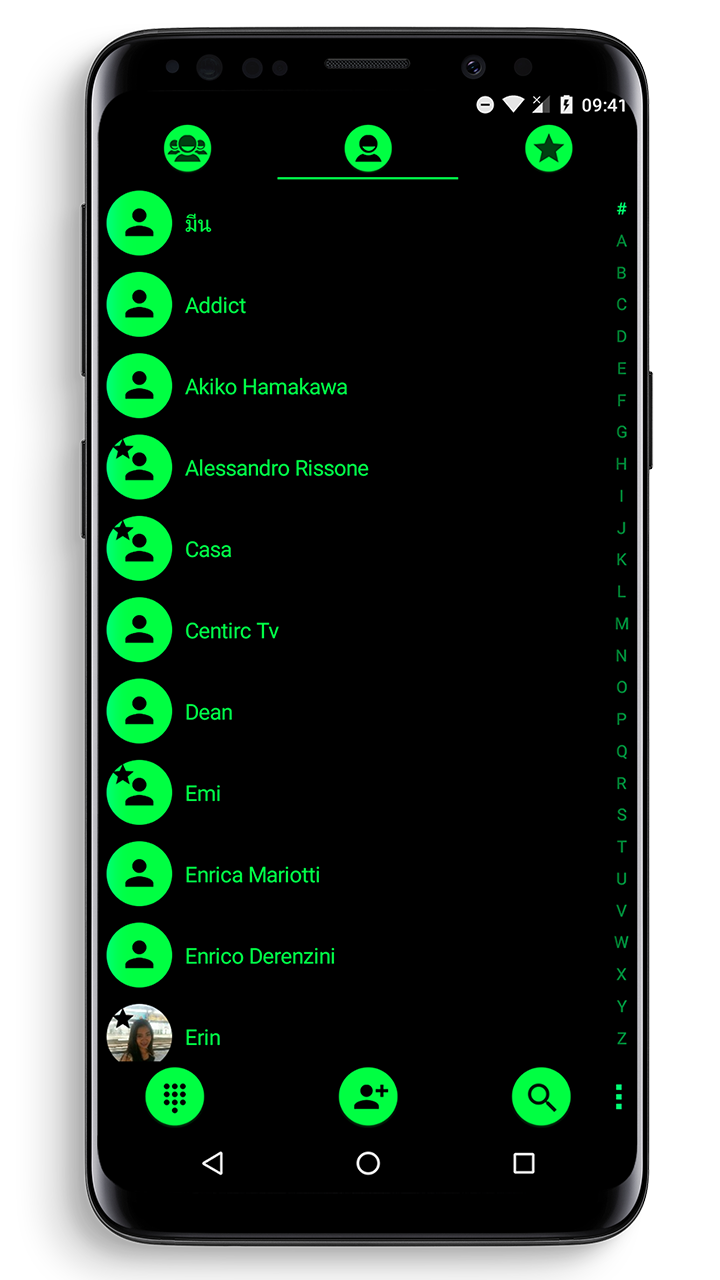 اسکرین شات 2 برنامه Dialer Theme Black Green drupe