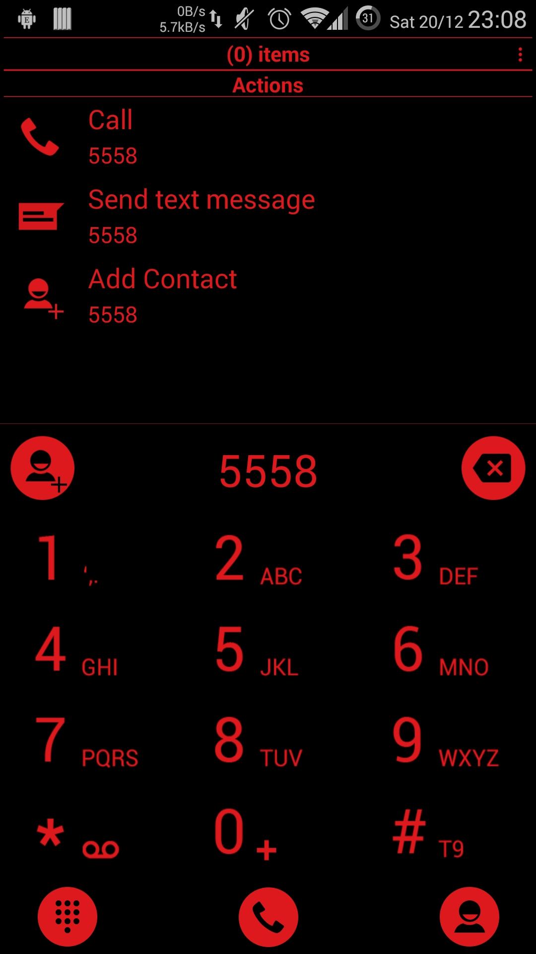 اسکرین شات 2 برنامه Dialer Theme Black Red drupe