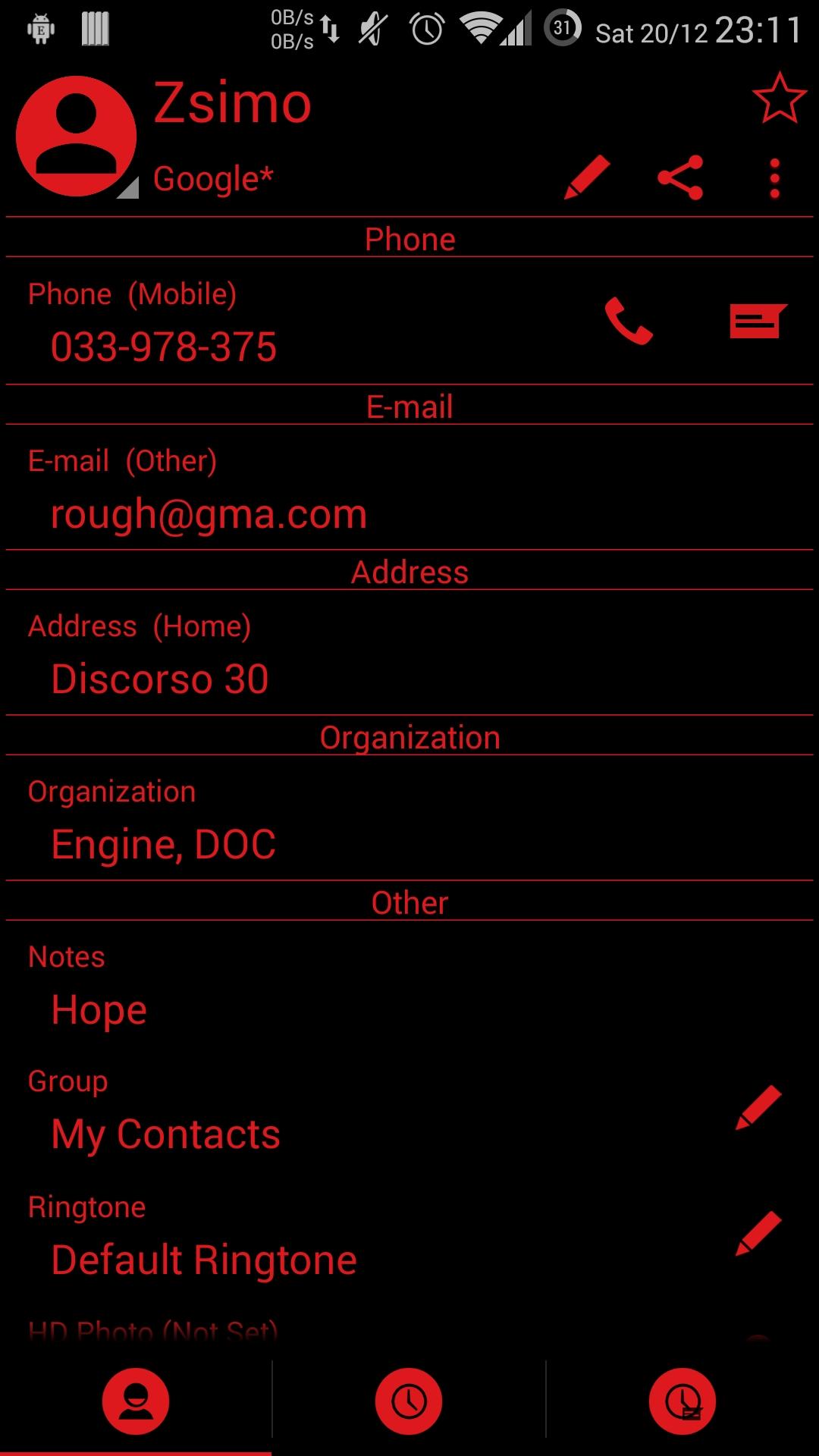 اسکرین شات 5 برنامه Dialer Theme Black Red drupe