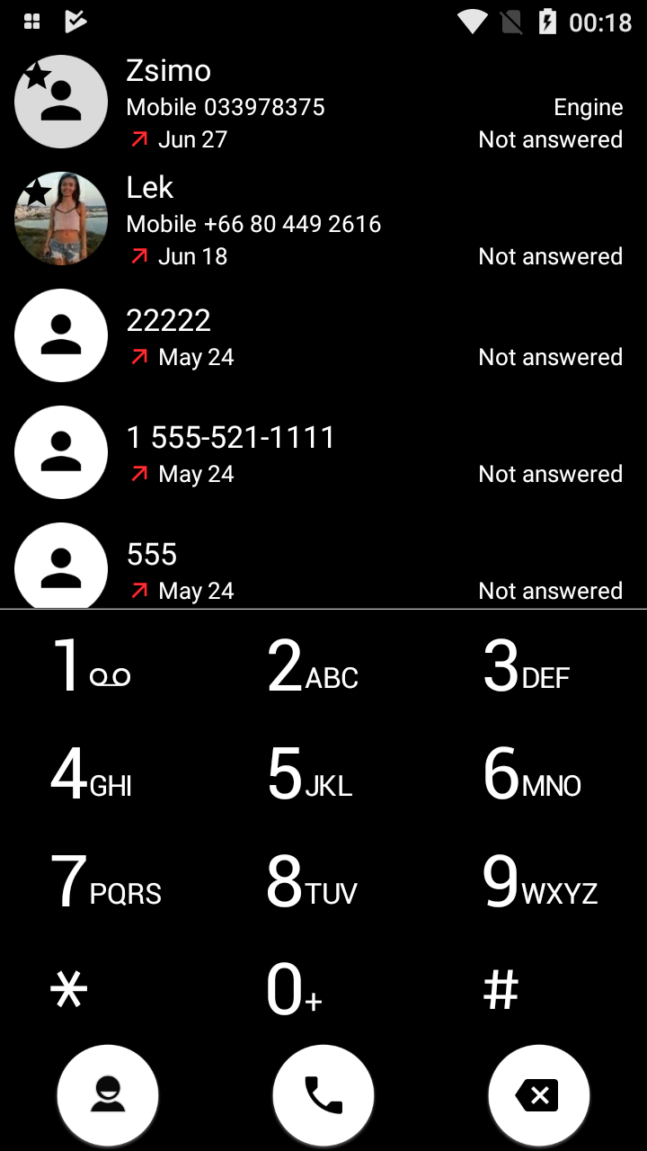 اسکرین شات 3 برنامه Dialer Theme Black White drupe