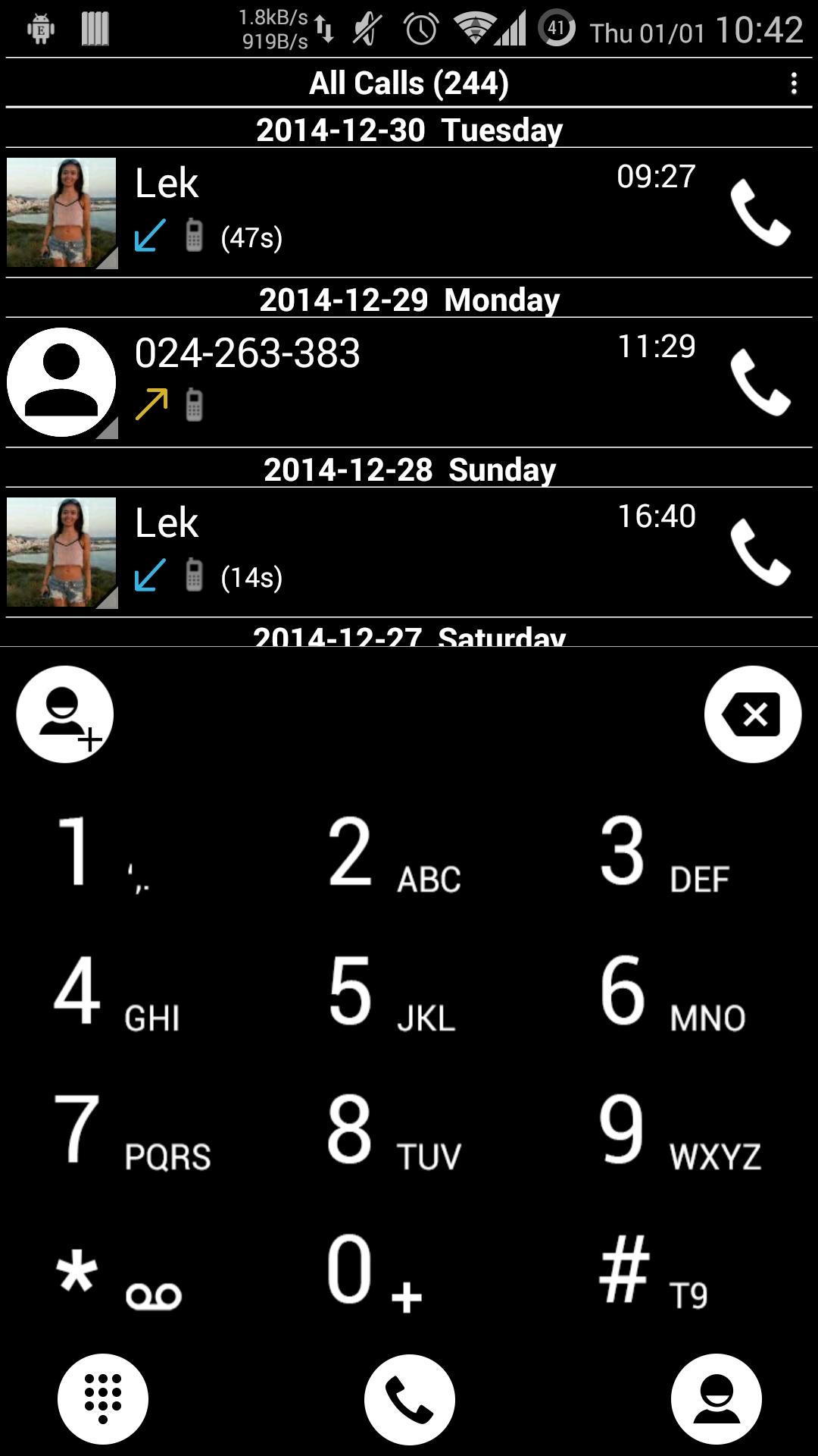 اسکرین شات 4 برنامه Dialer Theme Black White drupe